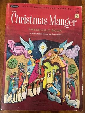 Vtg 1966 Whitman ‘The Christmas Manger’ Press-Out Book Paper Nativity Scene READ